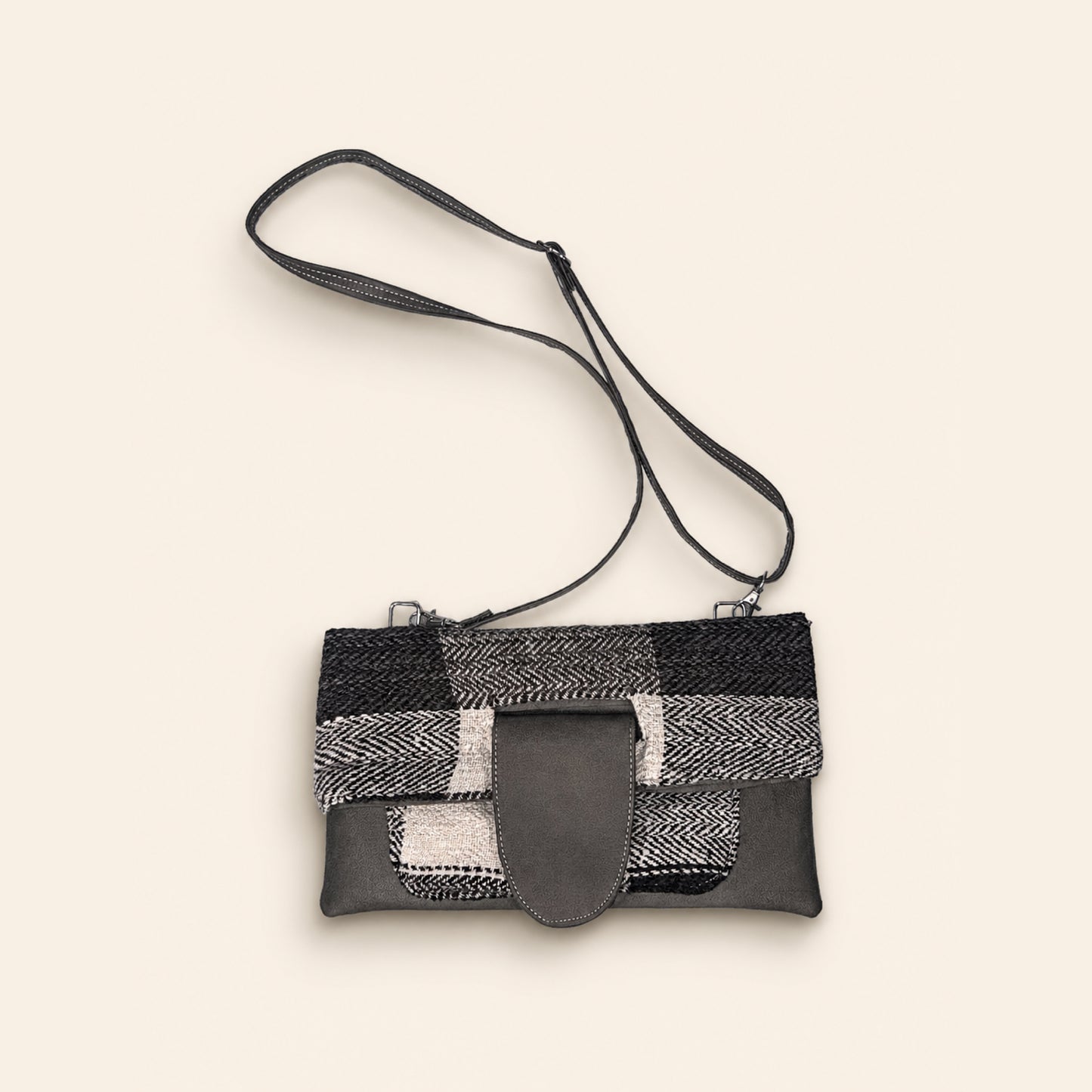 Brown Multitone Handmade Clutch