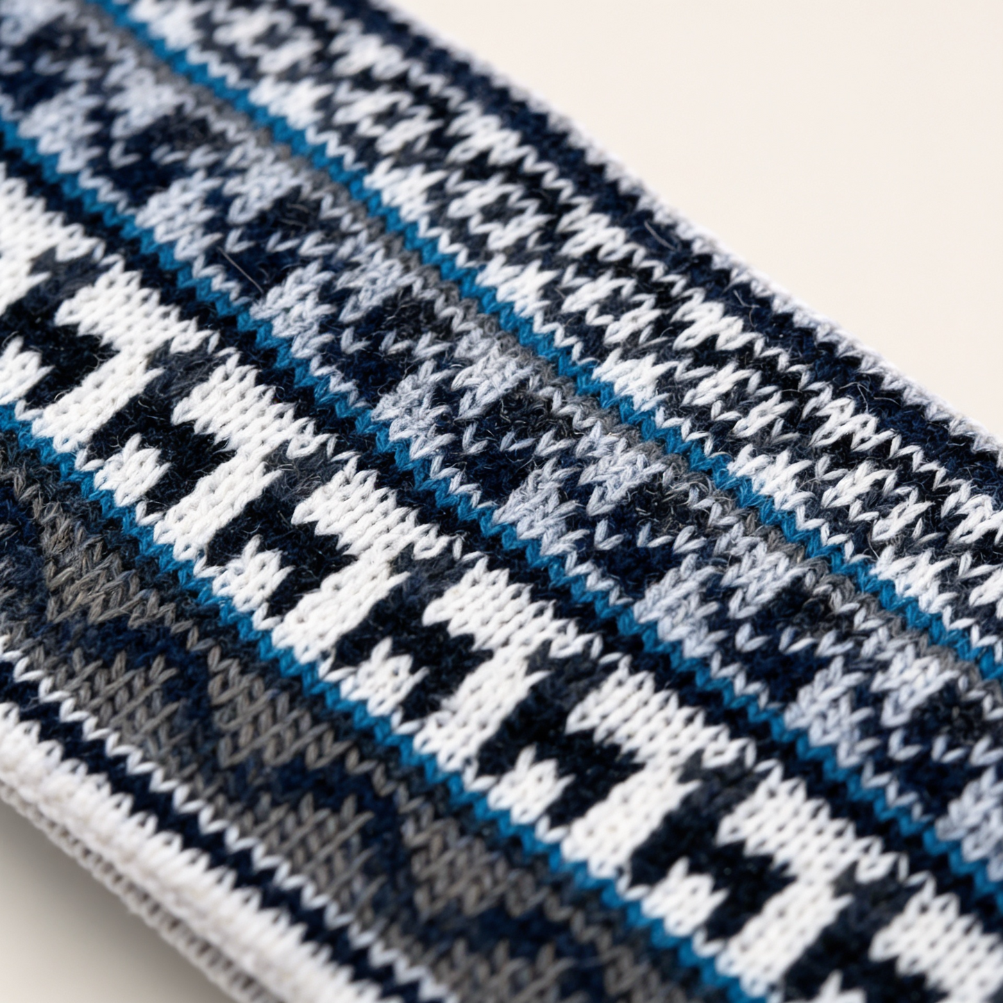 Alpaca & Cotton Headband - Grey Black