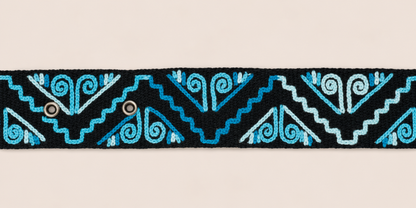 Turquoise Andean Hand-Embroidered Belt