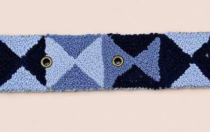 Midnight Geometry Embroidered Belt