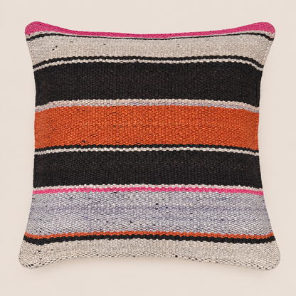 Graphic Stripe Sheep Wool Cushion