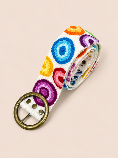 Rainbow Orbit Ayacucho Embroidered Belt