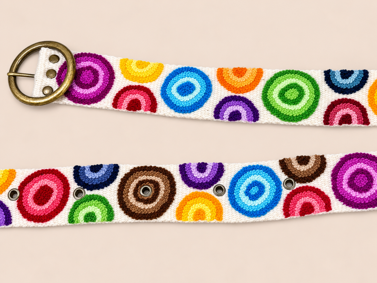 Rainbow Orbit Ayacucho Embroidered Belt
