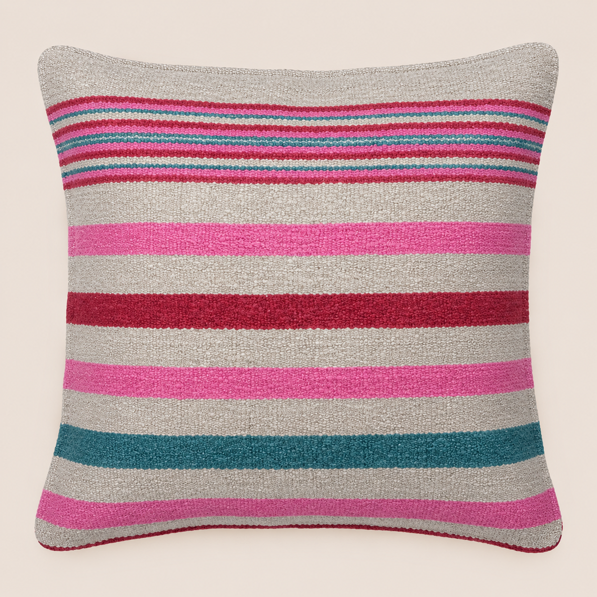 Linear Stripe Sheep Wool Cushion