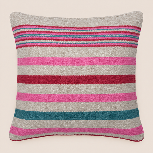 Linear Stripe Sheep Wool Cushion