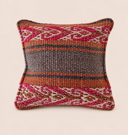 Andean Handwoven Sheep Wool Cushion – Rose Heritage