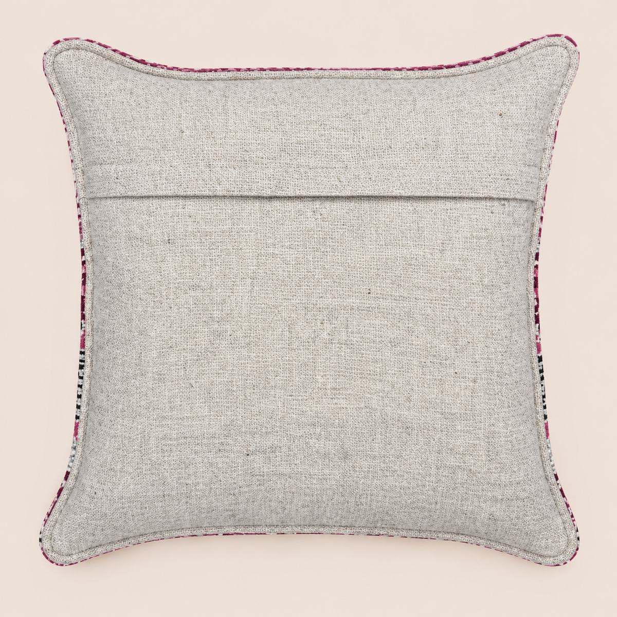 Patterned Band Sheep Wool Cushion