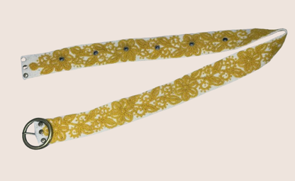Golden Bloom Embroidered Belt