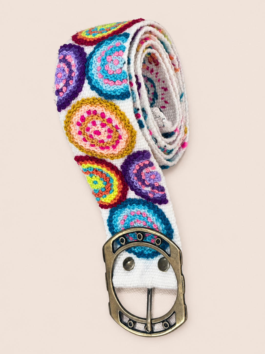 Blue Garden Embroidered Belt