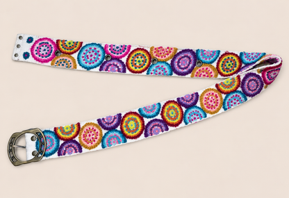 Blue Garden Embroidered Belt