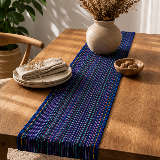 Teal Multicolour Table Runner
