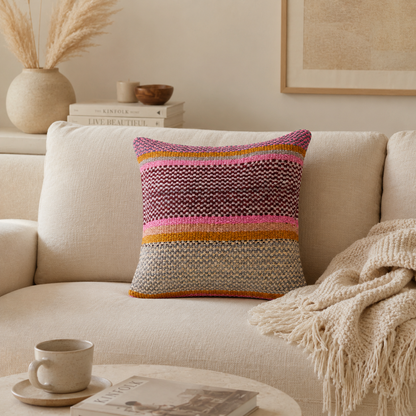 Pink Orange Red Beige Cushion Cover