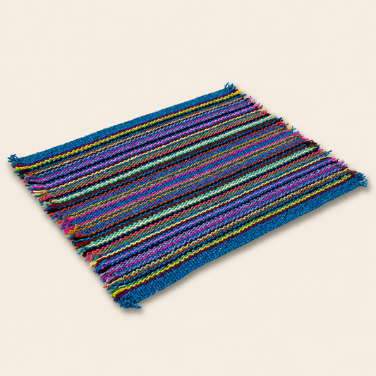 Handwoven Teal Multicolour Placemats