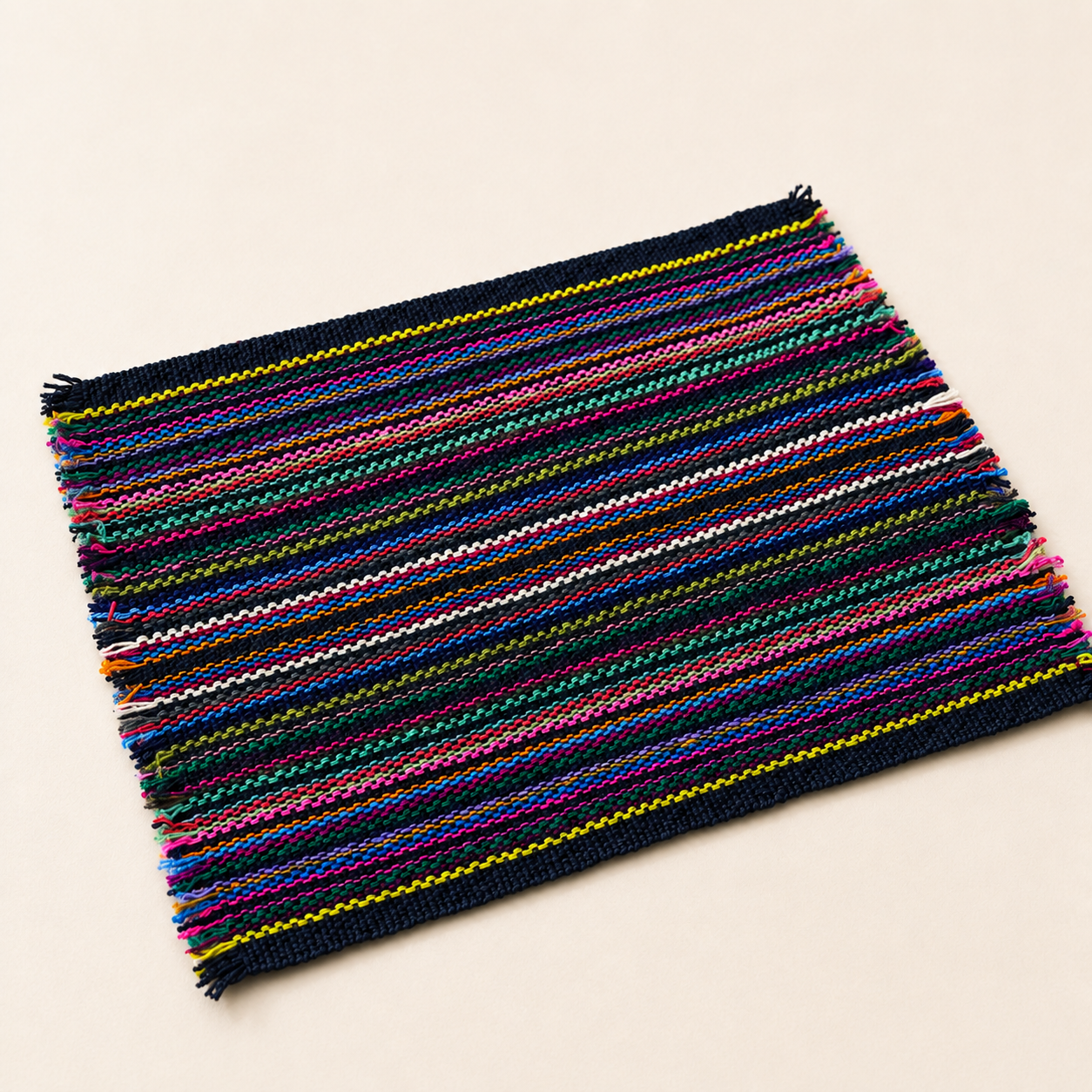 Black Multicolour Placemat