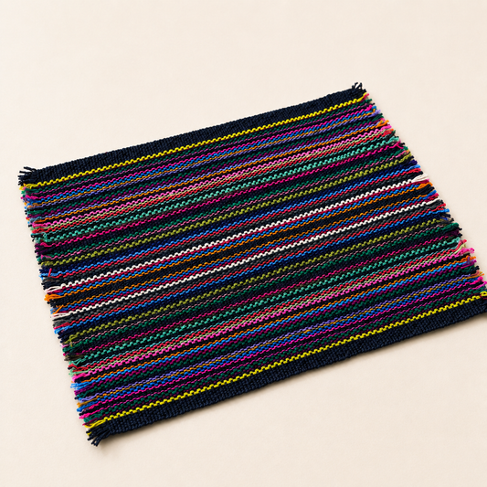 Black Multicolour Placemat