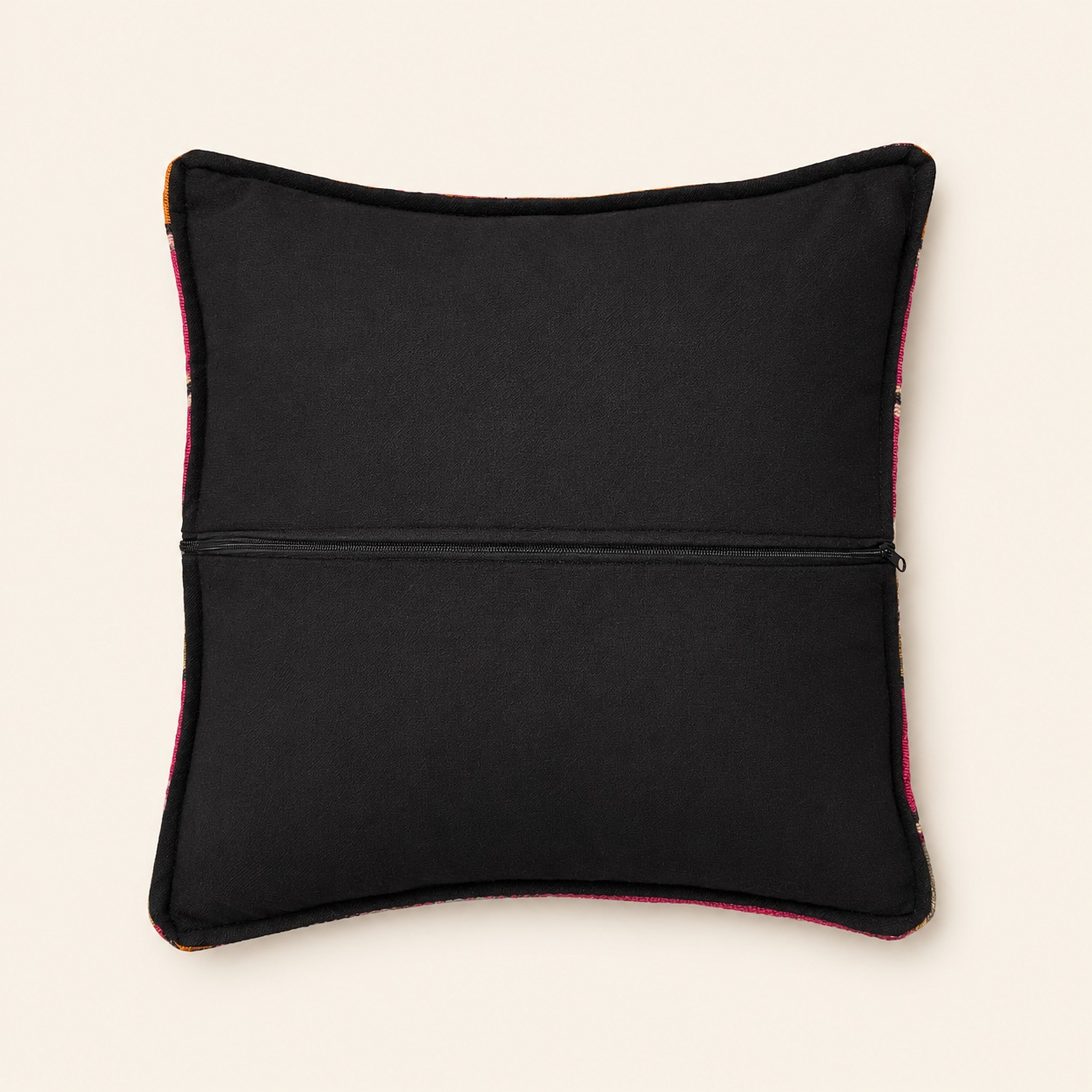 Pink Brown Orange Filled Cushion