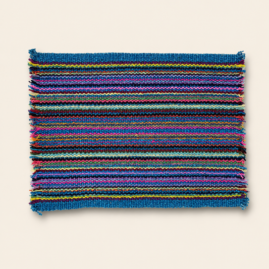 Handwoven Teal Multicolour Placemats