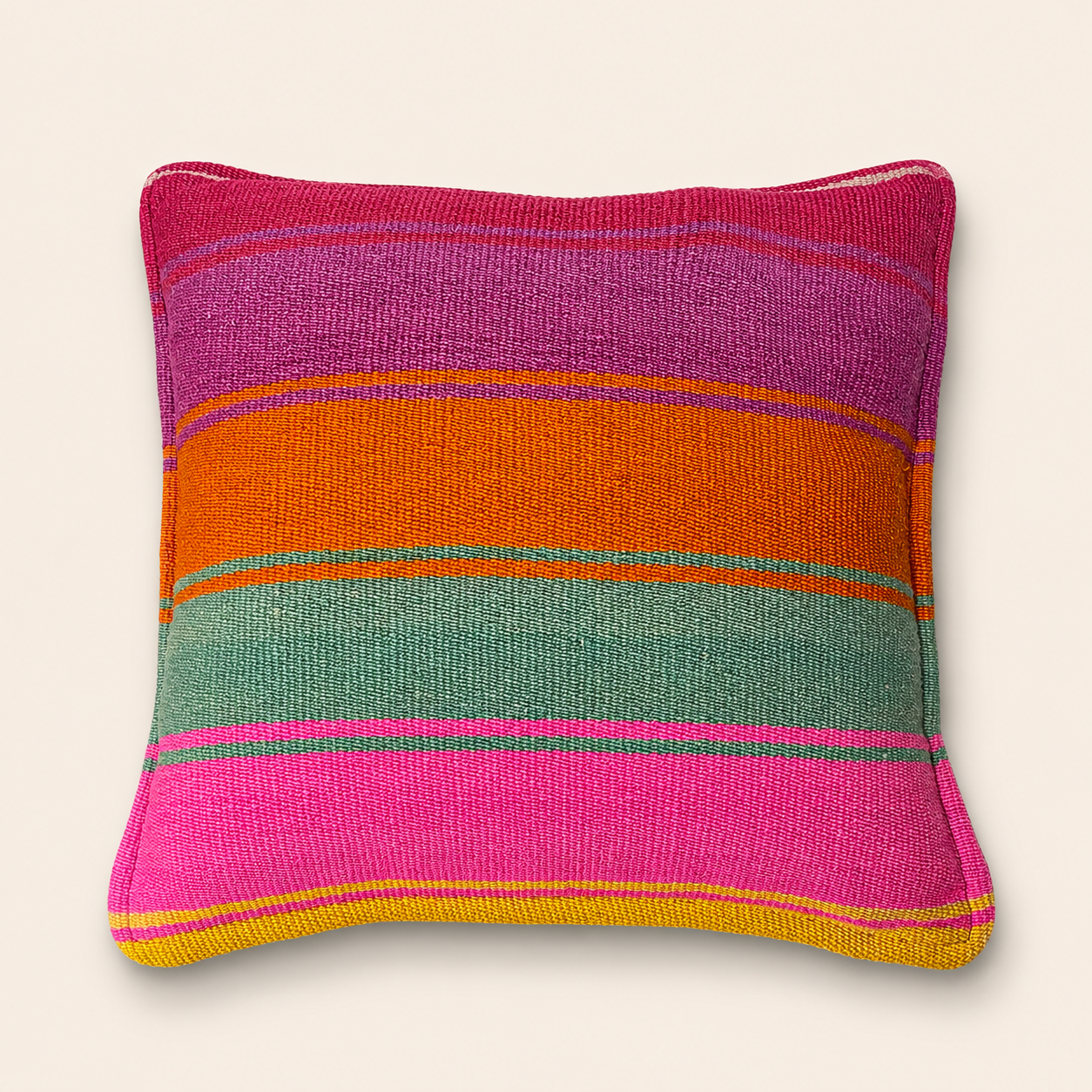 Pink Orange Green Cushion Cover