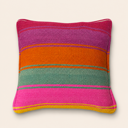 Pink Orange Green Cushion Cover
