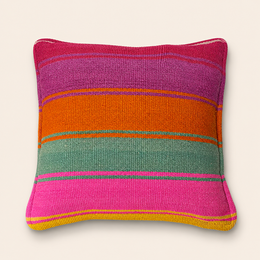 Pink Orange Green Cushion Cover