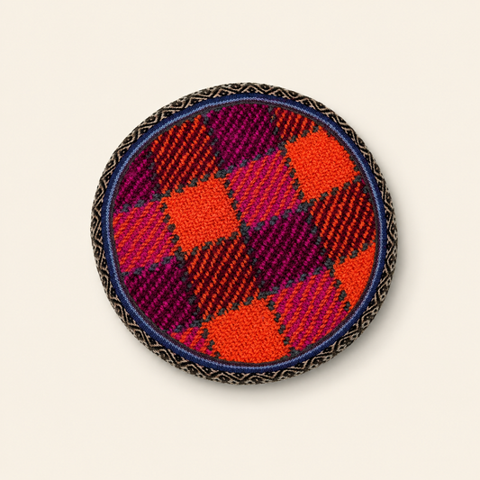 Handmade Patterned Round Vase Mat