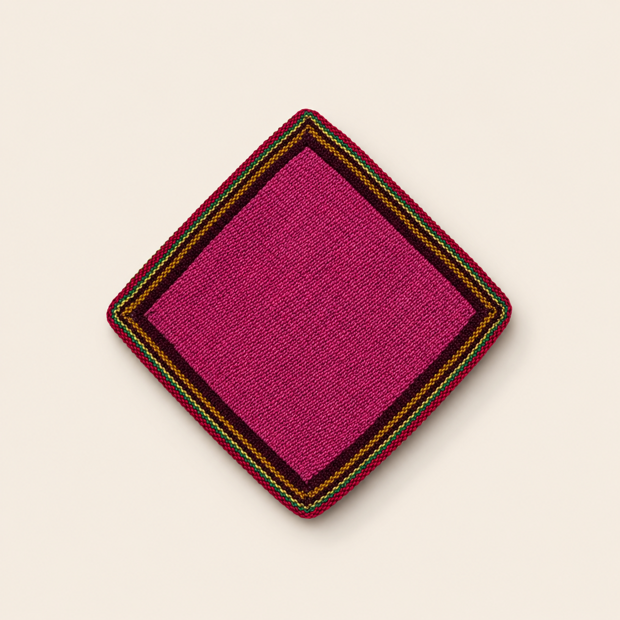 Handmade Pink Square Vase Mat