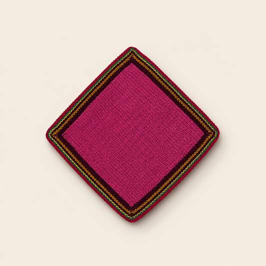 Handmade Pink Square Vase Mat