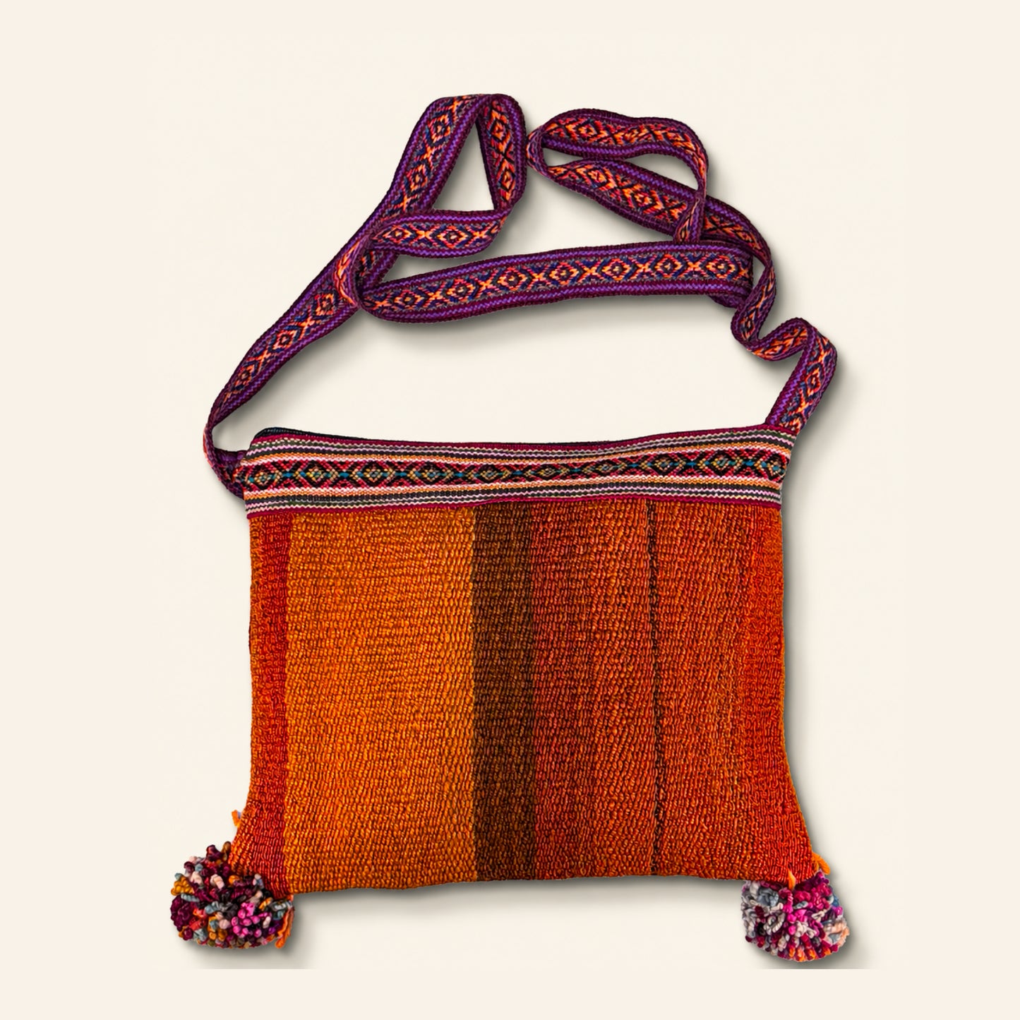 Orange Wool Shoulder Bag