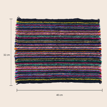 Black Multicolour Placemat