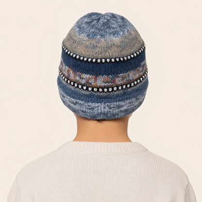 Kids Grey Blue Brown Beanie