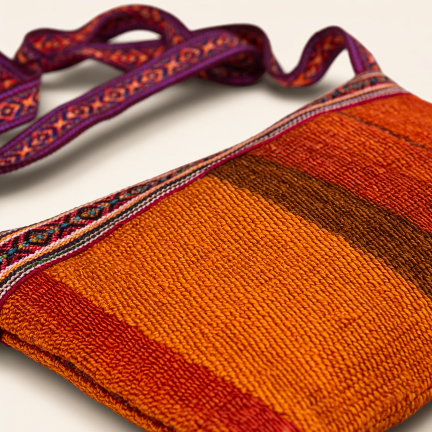 Orange Wool Shoulder Bag