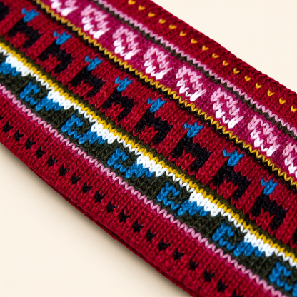 Alpaca & Cotton Headband – Red