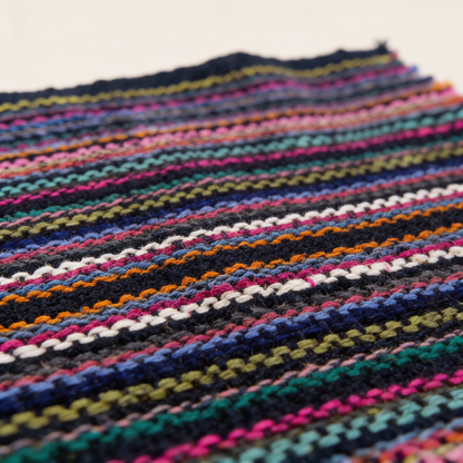 Black Multicolour Table Runner