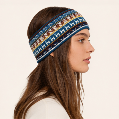 Alpaca & Cotton Headband - Blue