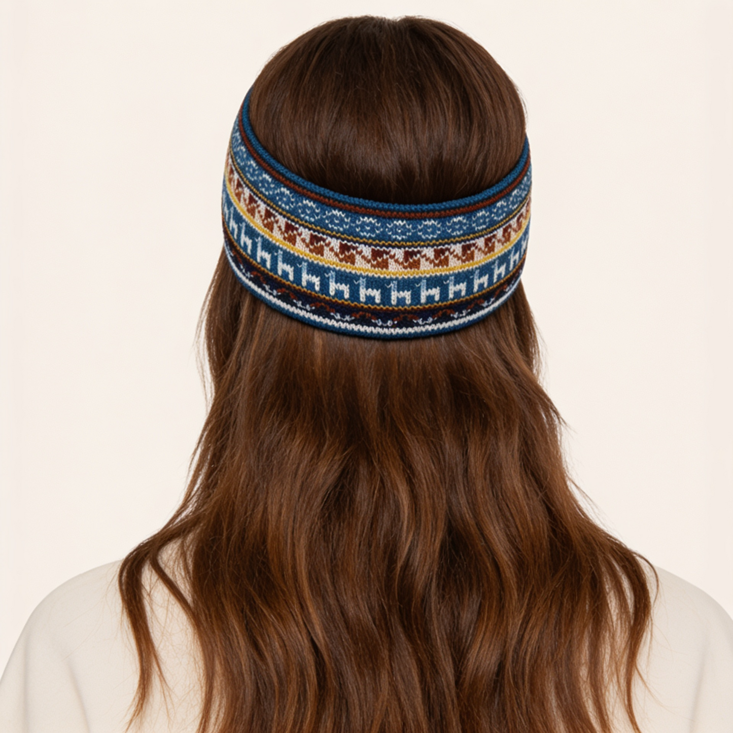 Alpaca & Cotton Headband - Blue