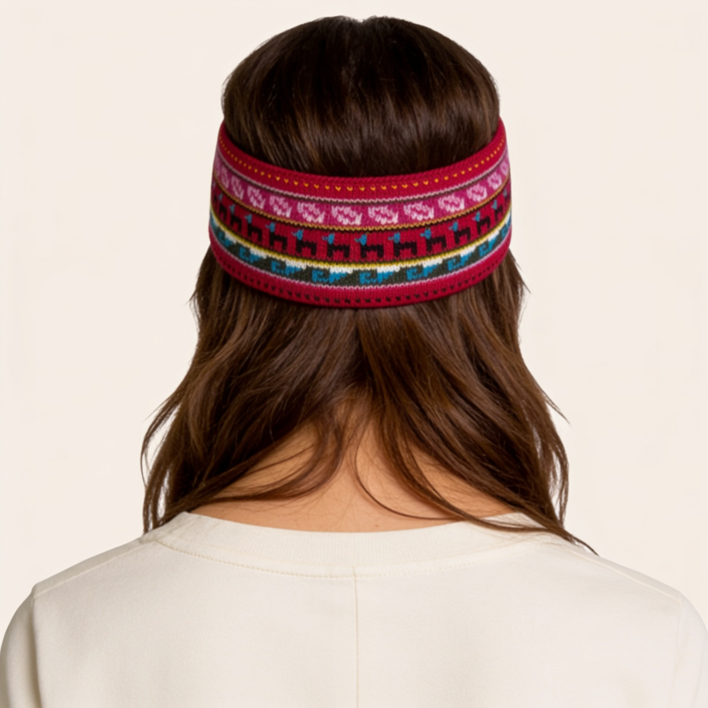 Alpaca & Cotton Headband – Red
